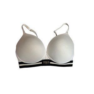 VS PINK White Bra Size 34DDD